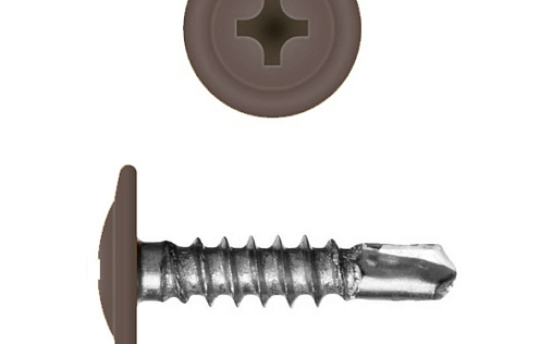 Саморез с прессшайбой по металлу 4,2x19 RAL 8017 (200 шт)