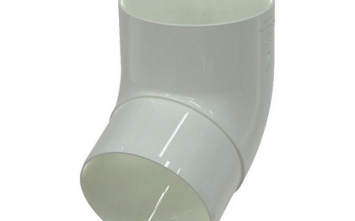 Колено трубы 67 градусов ПВХ GLC 100 мм RAL 9010