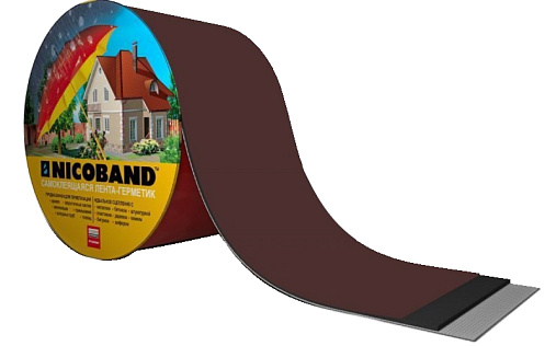 Лента-герметик Nicoband коричневый, 10 м x 20 см