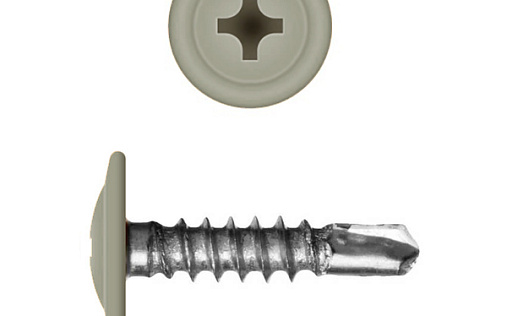 Саморез с прессшайбой по металлу 4,2x19 RAL 9007 (1000 шт)