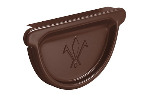 Универсальная заглушка желоба Aquasystem Премиум 125 мм, Pural, RAL 8017