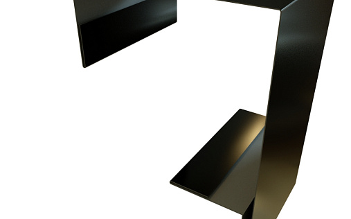 Планка угла внешнего составная верхняя Grand Line с покрытием PurPro Matt 0,5 мм RAL 9005