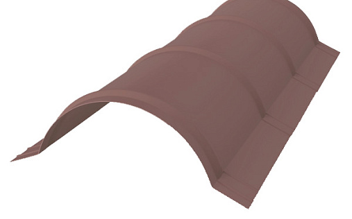 Планка полукруглого конька Grand Line с покрытием Полиэстер 0,45 мм RAL 3009