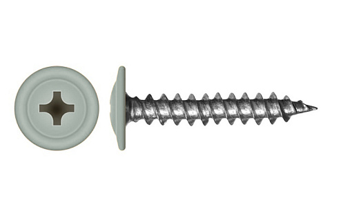 Саморез с прессшайбой по дереву 4,2x25 RAL 9006 (500 шт)