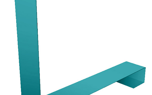 Планка нижнего примыкания к трубе для Кликфальц Pro Grand Line с покрытием Полиэстер 0,45 мм RAL 5021