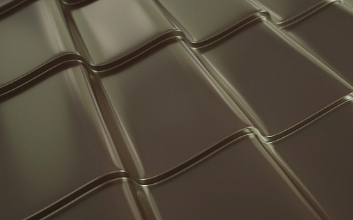 Металлочерепица Супермонтеррей RAL 8017 с покрытием Puretan 0.5 мм