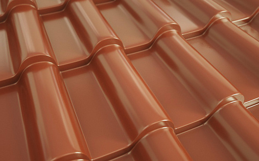 Металлочерепица Монтерроса-ML RAL 8004 с покрытием NormanMP 0.5 мм