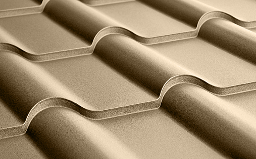 Металлочерепица Камея RAL 1015 с покрытием Satin 0.5 мм