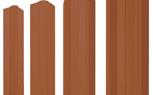 Штакетник фигурный Grand Line М-образный B с покрытием Velur 0,5 мм RAL 8004