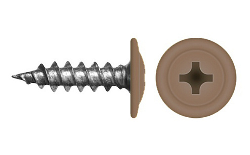 Саморез с прессшайбой по дереву 4,2x16 RAL 8023 (1000 шт)