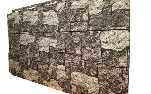 Металлический сайдинг с плёнкой Grand Line Вертикаль Prof King Stone с покрытием Colority Print 0.45 мм