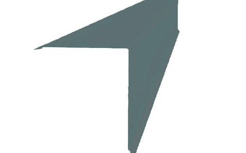 Планка конька односкатной кровли 160x160 Grand Line с покрытием Полиэстер 0,45 мм RAL 5021