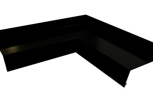 Угол отлива 100 внутренний Grand Line с покрытием Velur X 0,5 мм RAL 9005