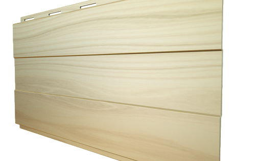 Металлический сайдинг с плёнкой Grand Line Вертикаль Prof White Wood с покрытием Colority Print 0.45 мм