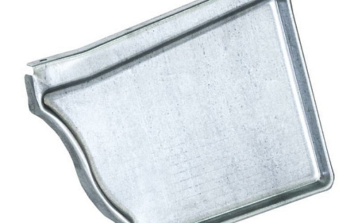 Заглушка желоба левая Grand Line Vortex 127 мм RAL 9003