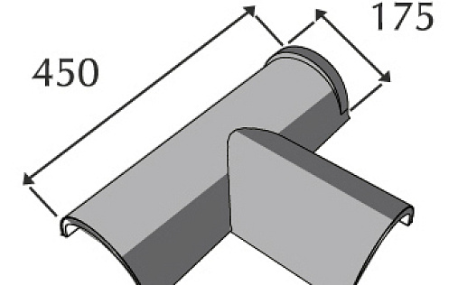 Т – образный полукруглый коньковый элемент Metrotile