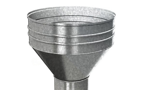 Сливная воронка Металл Профиль Проект 185/150 мм Оцинкованная (Zn)