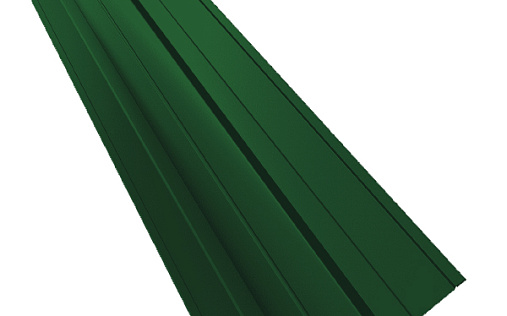 Фигурная планка верхней ендовы 100x100 Grand Line с покрытием Полиэстер 0,45 мм RAL 6002