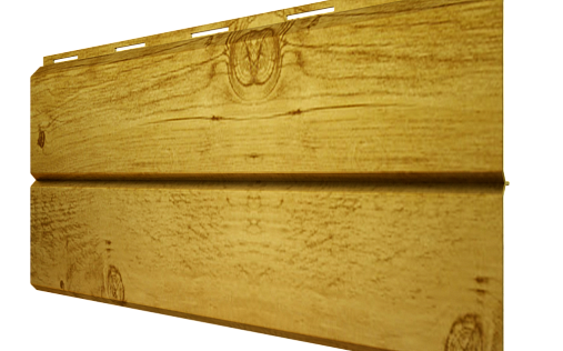 Металлический сайдинг Металл Профиль Lбрус Золотой дуб с покрытием Ecosteel текстурированный 0.5 мм