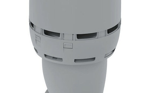 Вентиляционный выход Vilpe Flow диаметром 160/ИЗ/500 мм Светло-серый