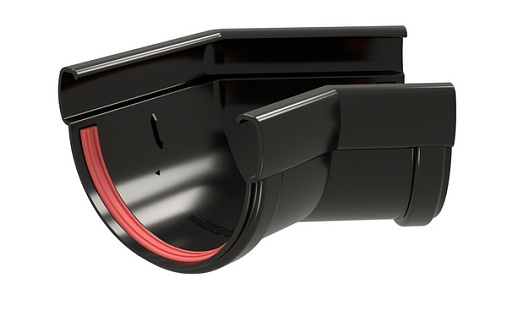 Угол желоба ПВХ 135 градусов Grand Line Дизайн 135/90 RAL 9005