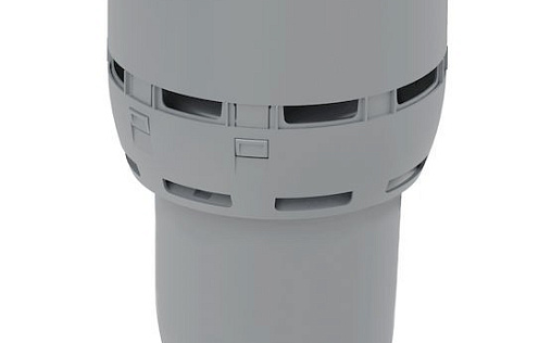 Вентиляционный выход Vilpe Flow диаметром 160/ИЗ/700 мм Светло-серый