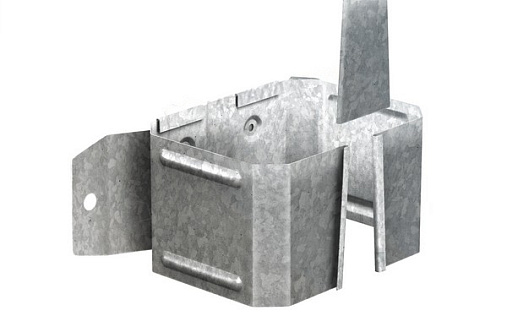 Кронштейн трубы на дерево 76x102 мм МП Бюджет Оцинкованный (Zn)