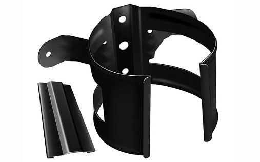 Хомут трубы металлический на дерево ПВХ Grand Line Классика 120 мм RAL 9005