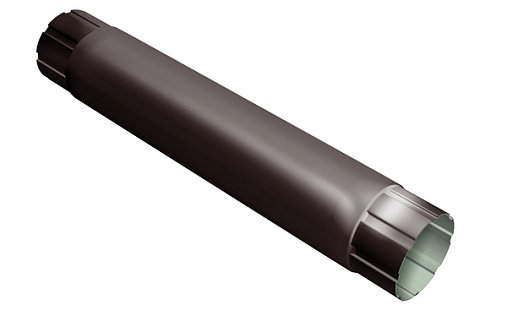 Труба круглая соединительная Grand Line Optima 90 мм 1 м RAL 8017