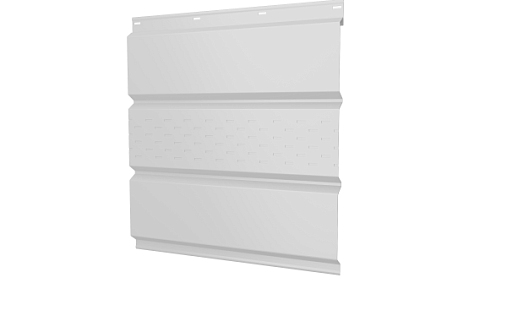 Металлический софит с центральной перфорацией Grand Line с покрытием Полиэстер 0,4 мм RAL 9003