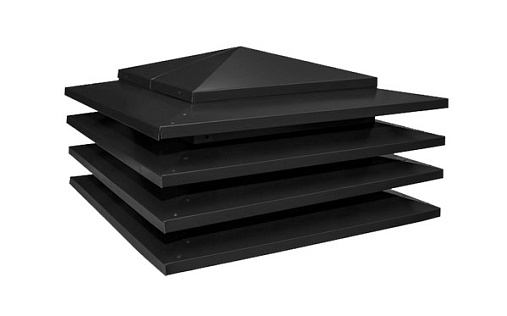 Дымник на трубу ёлка 1220x510 мм RR 23 с покрытием GreenCoat Pural Matt 0.5 мм