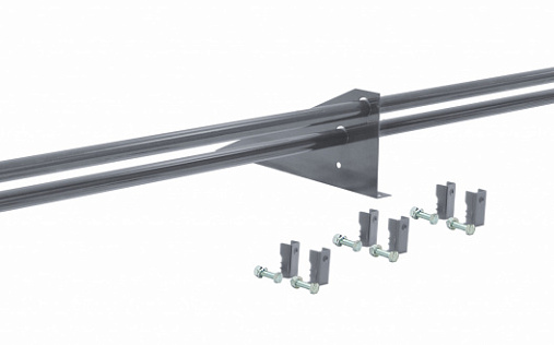 Снегозадержатель трубчатый для фальцевой кровли Optima RAL 9006 3м