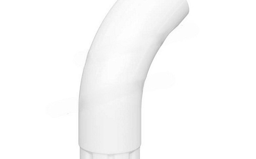 Колено трубы 60 градусов Металл Профиль Grandsystem 90 мм RAL 9010