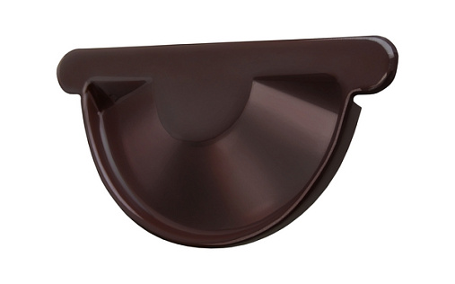 Заглушка желоба Grand Line Optima 125 мм RAL 8017