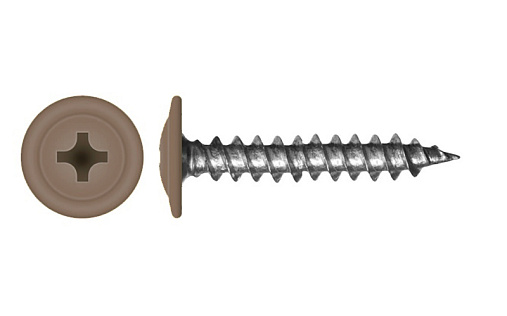 Саморез с прессшайбой по дереву 4,2x25 RAL 8024 (500 шт)