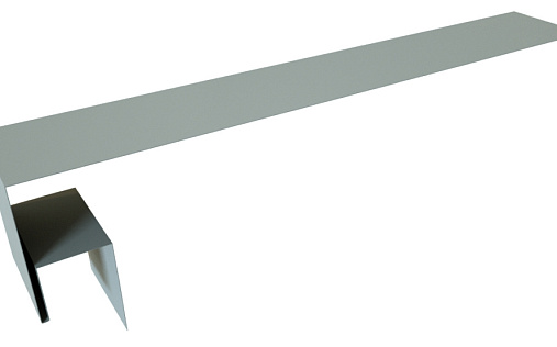 Планка околооконная сложная 250x50x12 (j-фаска) Grand Line с покрытием Satin 0,5 мм RAL 9006