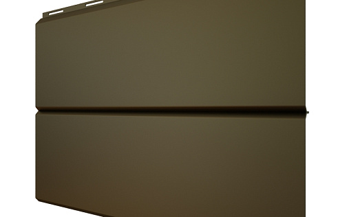 Металлический сайдинг Металл Профиль Lбрус XL Накатка RAL 8019 с покрытием VikingMP E 0.5 мм