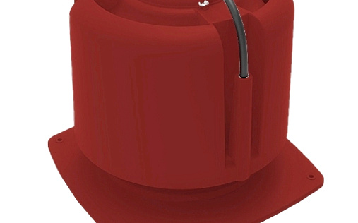 Основание для шахты Krovent Base-VT 270x270 мм с колпаком Hupcap Moto 190/125 Красный