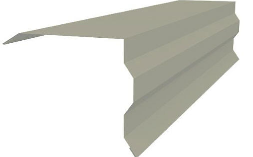 Торцевая фигурная планка 100x85 Grand Line с покрытием Полиэстер 0,45 мм RAL 7004