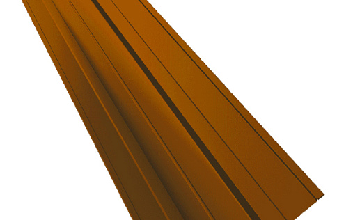 Фигурная планка верхней ендовы 70x70 Grand Line с покрытием Полиэстер 0,45 мм RAL 2004