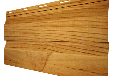 Металлический сайдинг Металл Профиль Кедр с покрытием Ecosteel текстурированный 0.5 мм