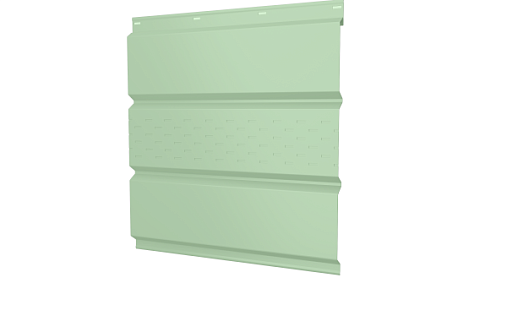 Металлический софит с центральной перфорацией Grand Line с покрытием Полиэстер 0,45 мм RAL 6019