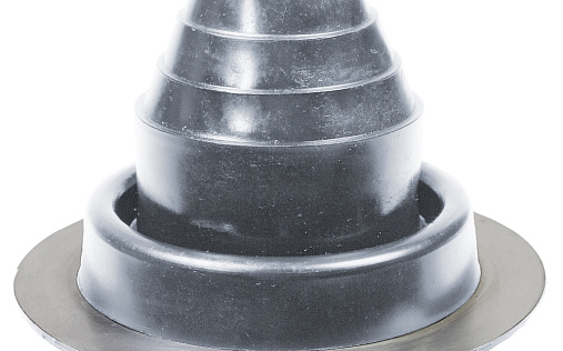 Проходка прямая Master Flash №2 диаметром 45-75 мм, 155х155 мм, серый, силикон