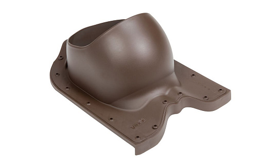 Проходной элемент Vilpe Nera 2K Шоколадный для металлочерепицы с профилем Finnera