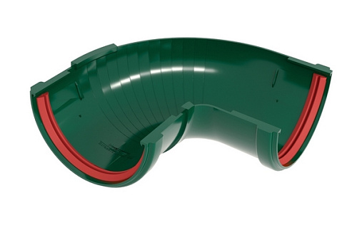 Угол желоба составной ПВХ 120 мм Grand Line Классика 90 - 150 градусов RAL 6005