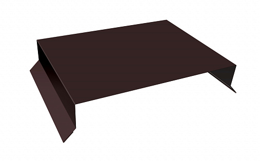 Парапетная крышка прямая 390мм 0,5 Satin Мatt RAL 9005