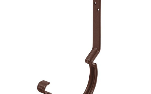 Длинный держатель желоба Aquasystem Премиум 125 мм, Pural, RAL 8017 (модернизированный)