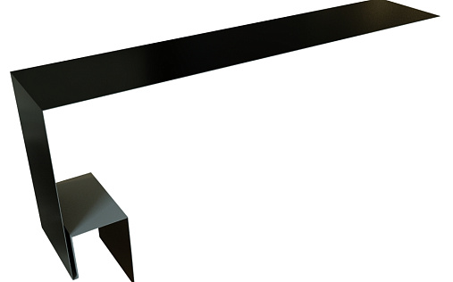 Планка околооконная сложная 200x75x18 (j-фаска) Grand Line с покрытием Satin Matt TX 0,5 мм RAL 9005