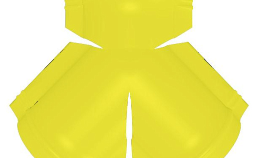 Тройник Y полукруглого конька Grand Line с покрытием Полиэстер 0,45 мм RAL 1018