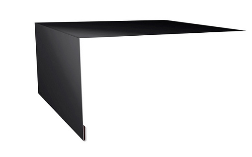 Планка околооконная простая 250x75 Grand Line с покрытием Velur X 0,5 мм RAL 9005